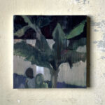 Titel: Monsoon, 50x50cm, 2025, Öl und Acryl auf Leinwand