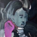 Titel: Tempel I, 40 x 40 cm, Acryl und Öl auf Leinwand,2025