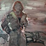 Titel: Tempel IV, 40 x 40 cm, Acryl und Öl auf Leinwand,2025