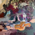 Titel: Rooftop, 200x170cm, 2025, Öl und Acryl auf Leinwand